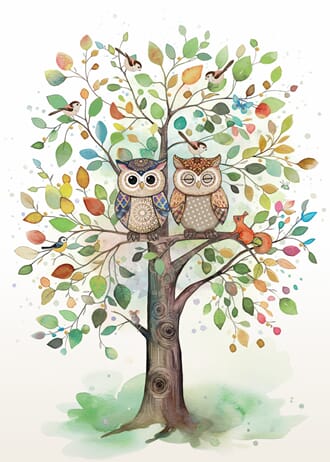 Kort 167x118, Portfolio, Two Owls