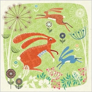 Doble kort, 140x140, Oakwood, Leaping Hare
