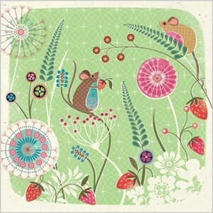 Doble kort, 140x140, Oakwood, Strawberry Meadow