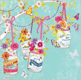 Kort 140x140, Tea Garden, Hanging Blooms