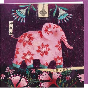 Doble kort 160x160, Izou, Rosa elefant