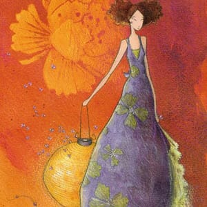 Doble kort 110x310mm, Boissonnard, oransje, m/lykt