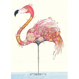 Dobbelt kort 175x125, DM Collection, flamingo