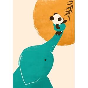 Dobbelt kort 12x17, Jay Fleck, Panda`s Little Helper