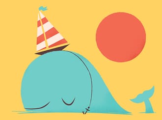 Dobbelt kort 12x17, Jay Fleck, Party Hat