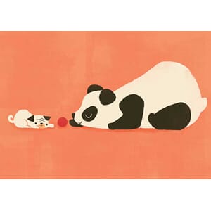 Dobbelt kort 12x17, Jay Fleck, The Pug and the Panda