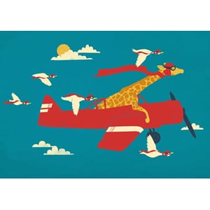 Dobbelt kort 12x17, Jay Fleck, Red Barons