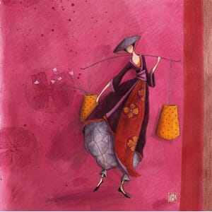 Kvadr.kunstkort, Boissonnard, enk.m/konv