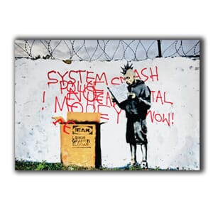 Doble kort 120x170mm, BANKSY, IKEA Punk