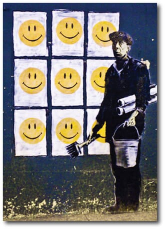 Doble kort 120x170mm, BANKSY, Smileys