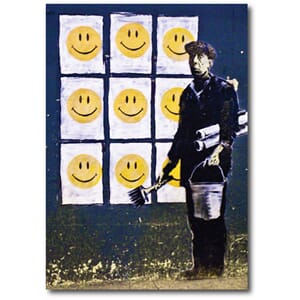 Doble kort 120x170mm, BANKSY, Smileys