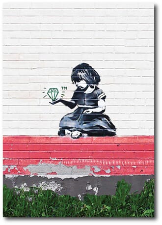 Doble kort 120x170mm, BANKSY, Diamond Girl