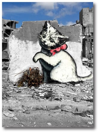 Doble kort 120x170mm, BANKSY, Gaza Kitten