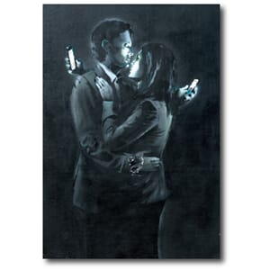 Doble kort 120x170mm, BANKSY, Mobile Phone Lovers