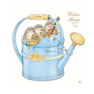 Doble kort, Peter Cross design, 165x165, Water Music