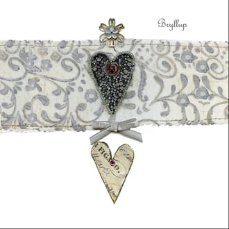 Bryllupskort 140x140 m/perler