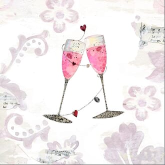 Bryllupskort 140x140 m/perler