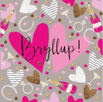 Doble kort 140x140, Candy, Bryllup!