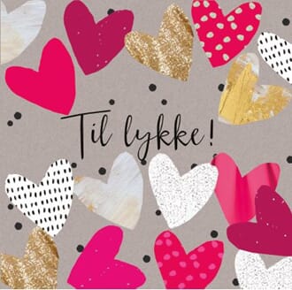 Doble kort 140x140, Candy, Til lykke!