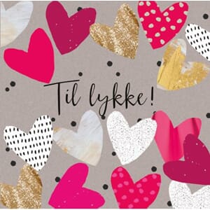 Doble kort 140x140, Candy, Til lykke!