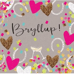 Doble kort 140x140, Candy, Bryllup!