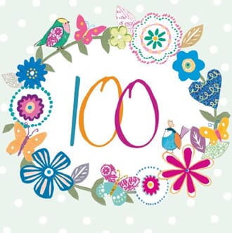 Anledningskort 140x140,100 år