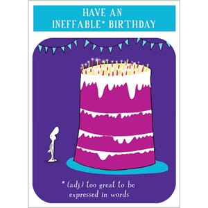 Kort, Harolds Planet 170x125, Have an Ineffable Birthday