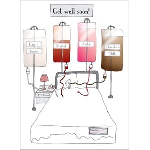 Kort, Harolds Planet 170x125, Get Well: Intravenous Drip