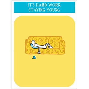 Kort, Harolds Planet 170x125, It's hard work staying young