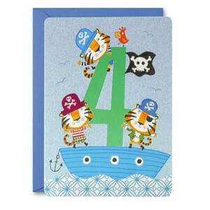 Doble kort 127x165, Kids, gutt 4 år, tigre