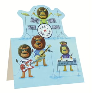 "Standup" kort 13x16cm, løveband