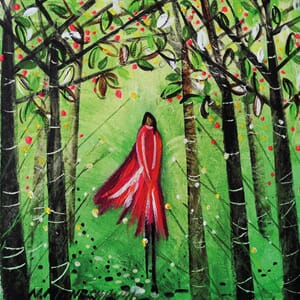 Dobbelt kort, 155x155, Nikki Monaghan, Blossom