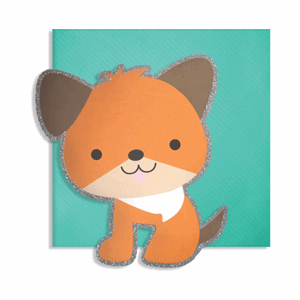 Kort, 150 x 150 mm, Cute Cuts, hund