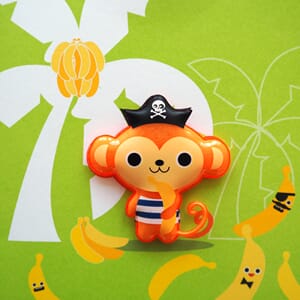 Kort, 120x120, Jelly Moulds m/magnetfigur, ape