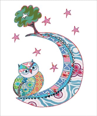 Doble kort 146x170, Art Folio, Portfolio, Moon Owl