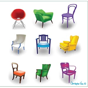 Kort 160x160, Christopher Vine Design, "Sitting Pretty"