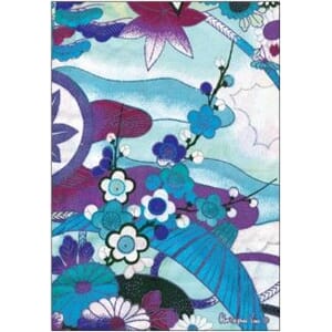 Doble kort 12x17, Christopher`s Garden, China Blue