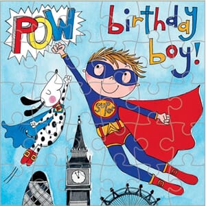 Puslekort 165x165mm, Super Hero