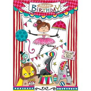 Doble kort 178x126, Wonderland, Happy Birthday Circus