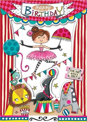 Doble kort 178x126, Wonderland, Happy Birthday Circus
