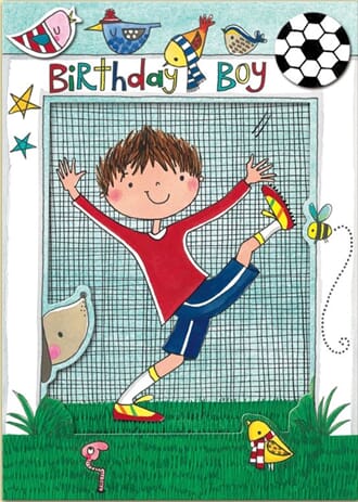 Doble kort 178x126, Wonderland, Birthday Boy Football