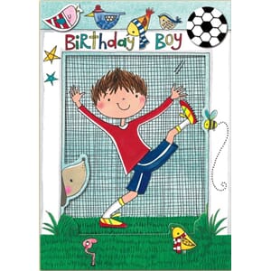 Doble kort 178x126, Wonderland, Birthday Boy Football