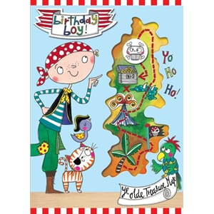 Doble kort 178x126, Wonderland, Birthday Boy Treasure Map