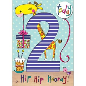 Doble kort 178x126, Wonderland, Age 2 Giraffe