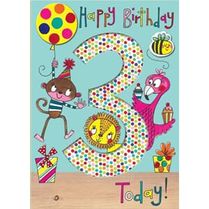 Doble kort 178x126, Wonderland, Age 3 Party Animals