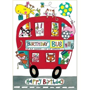 Doble kort 178x126, Wonderland, Birthday Bus