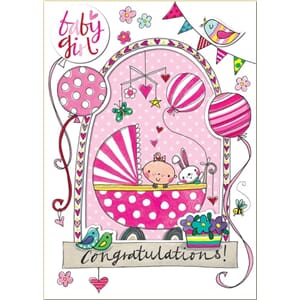 Doble kort 178x126, Wonderland, Baby Girl