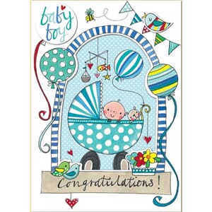 Doble kort 178x126, Wonderland, Baby Boy