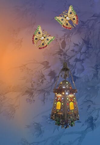 Kort 178x122 Crystal Collection, Lantern in the Moonlight