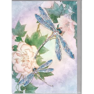 Kort 178x122 Crystal Collection, Turquoise Dragonflies